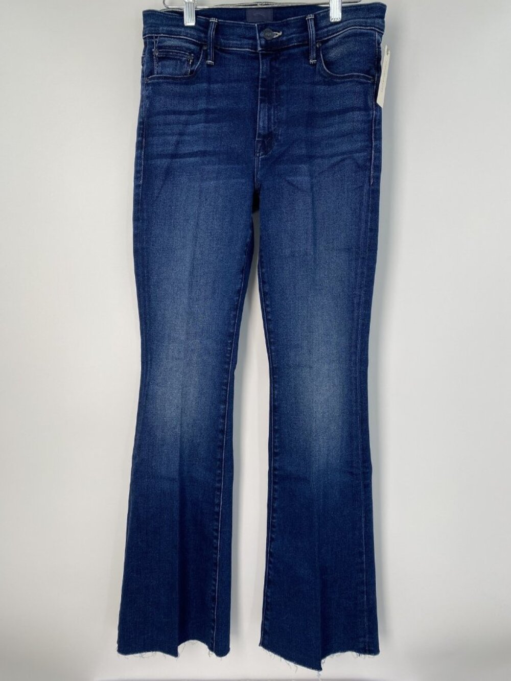 Mother Womens Jean Homecoming High Blue Size 28 The Weekender Fray Cotton Blend